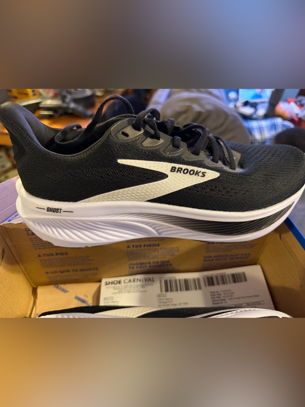 Brooks Black and White Ghost 17 Running Shoes Womens Sz. 10-New